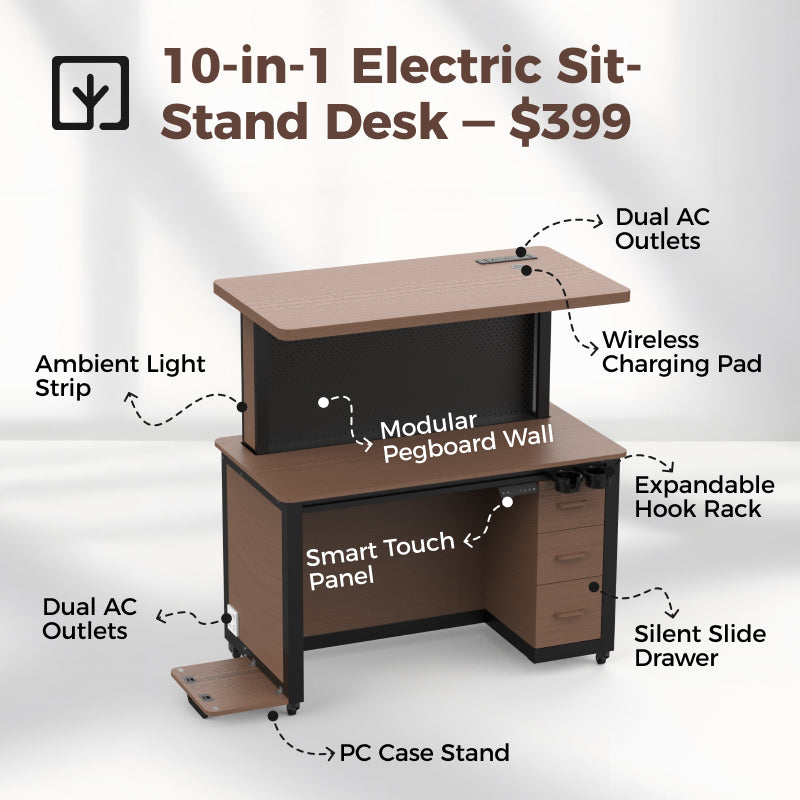 World's First Dual-Level Electric Sit-Stand Desk