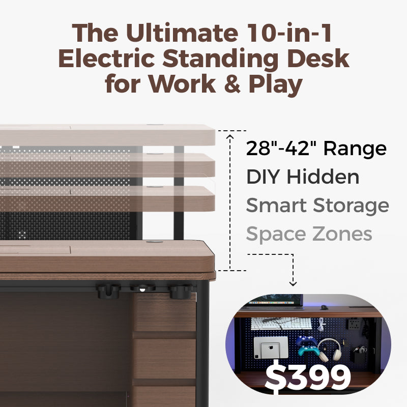 World's First Dual-Level Electric Sit-Stand Desk